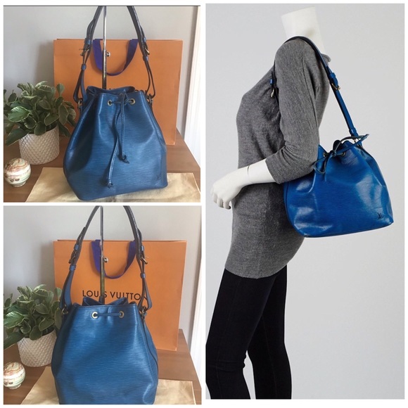 Louis Vuitton Handbags - 🛍 Authentic LOUIS VUITTON Blue Petit Epi Noe